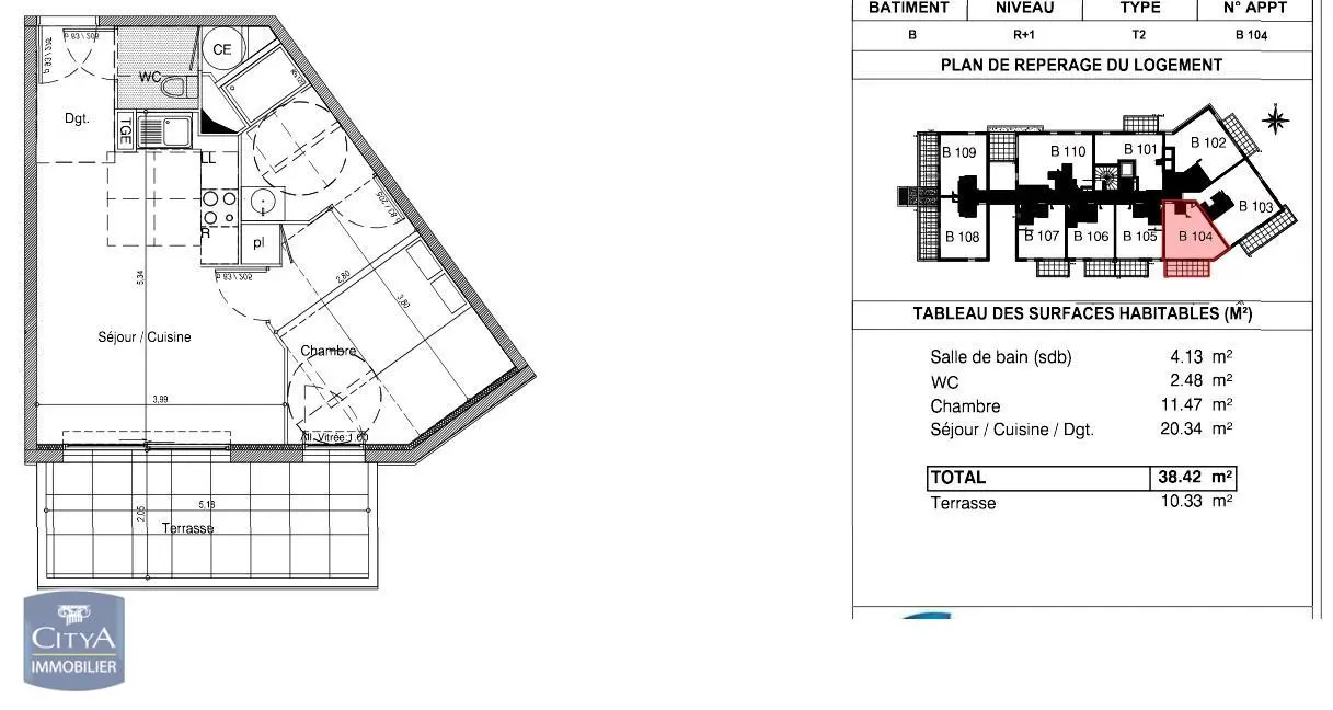 Photo 5 Appartement 2 pièces 38.42m²