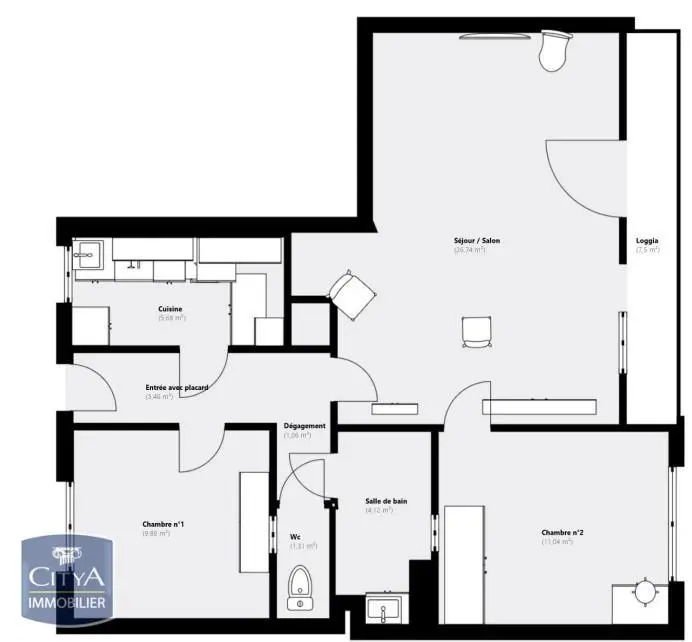 Photo 11 Appartement 4 pièces 65.3m²