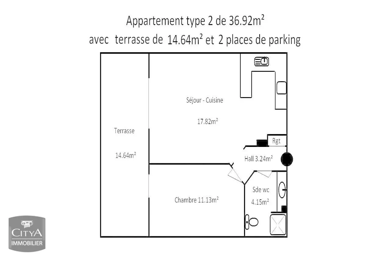 Photo 6 Appartement 2 pièces 36.92m²