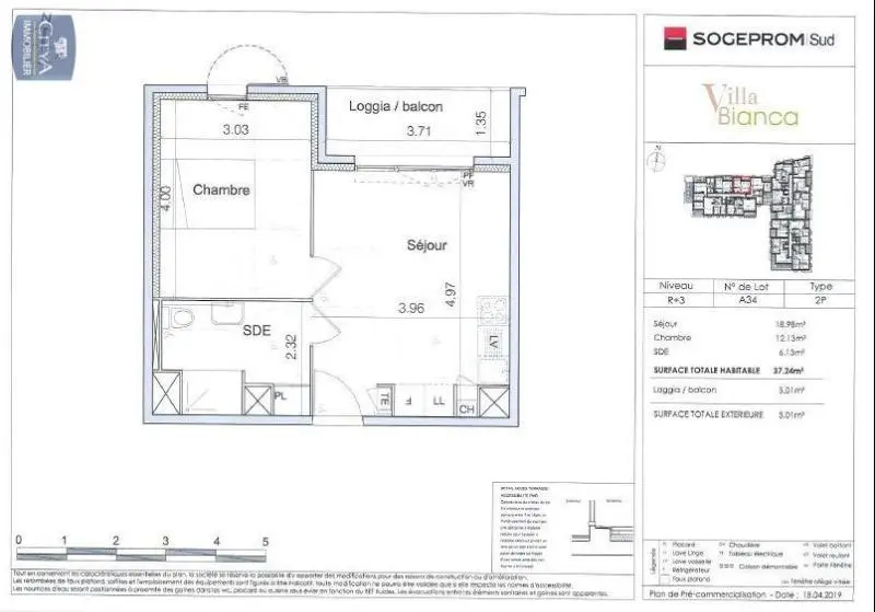 Photo 7 Appartement 2 pièces 37.24m²