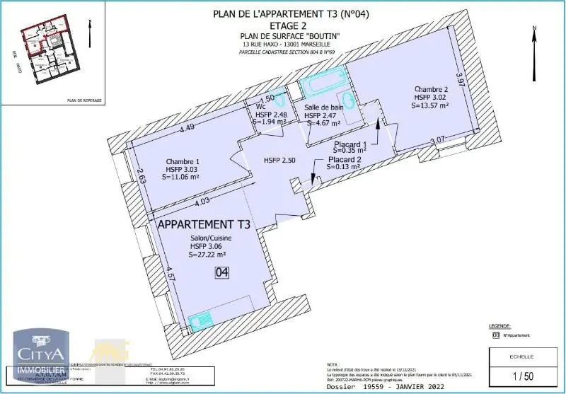 Photo 7 Appartement 3 pièces 58.94m²