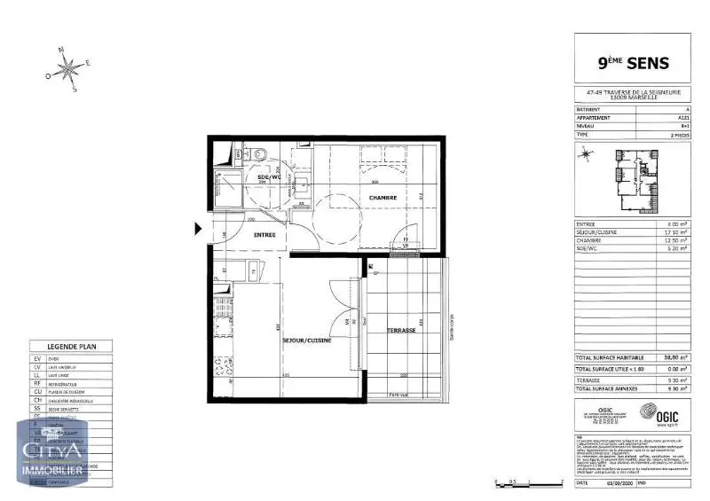 Photo 2 Appartement 2 pièces 38.8m²