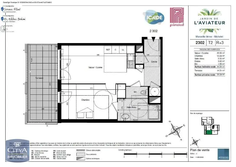 Photo 2 Appartement 2 pièces 44.94m²