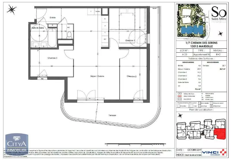 Illustration pour Appartement 4 pièces 72.6m² Photo Appartement 4 pièces 72.6m²