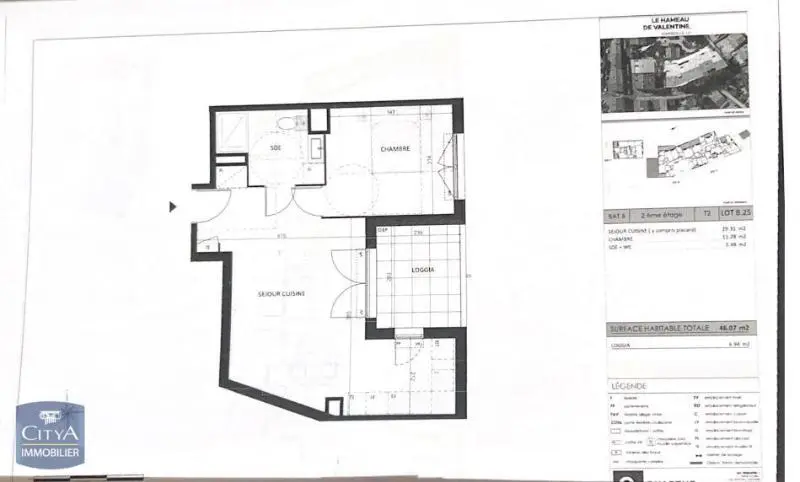 Photo 2 Appartement 2 pièces 46.07m²