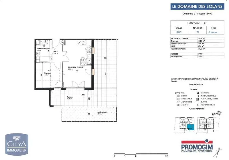 Photo 2 Appartement 2 pièces 42.78m²
