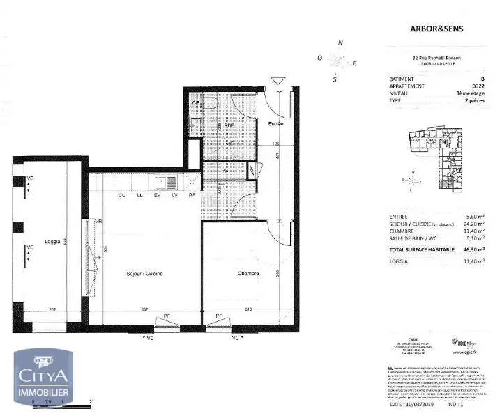 Photo 2 Appartement 2 pièces 46.3m²