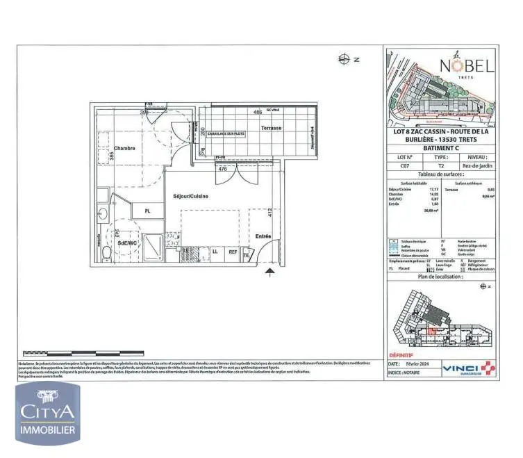Photo 2 Appartement 2 pièces 38.69m²