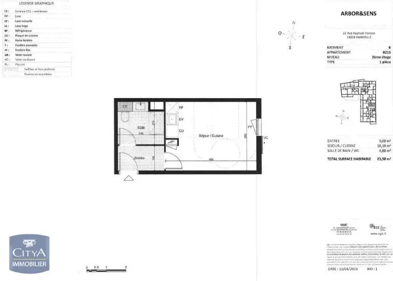 Photo 2 Appartement 1 pièce 23.9m²