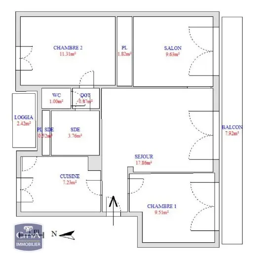 Photo 11 Appartement 4 pièces 63.61m²