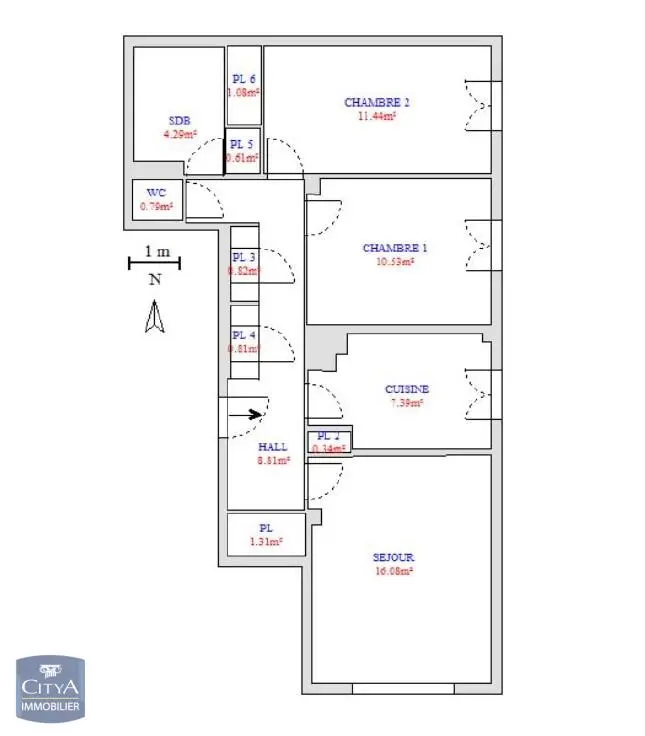 Photo 3 Appartement 3 pièces 64.3m²