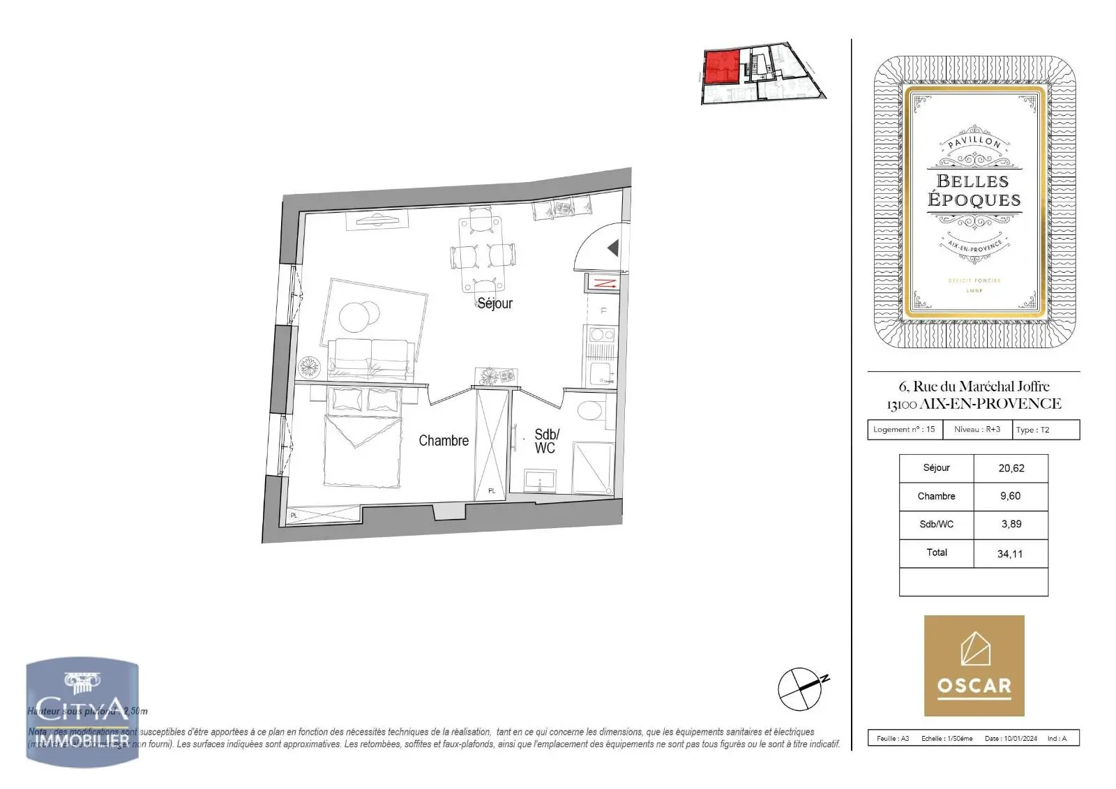 Photo 1 Appartement 2 pièces 34.11m²