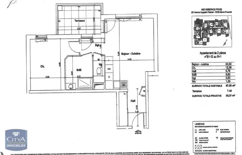 Photo 2 Appartement 2 pièces 47.88m²