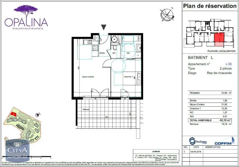 Photo 2 Appartement 2 pièces 42.1m²