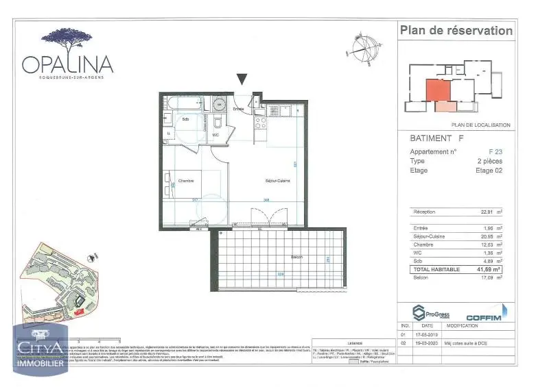 Photo 2 Appartement 2 pièces 41.69m²