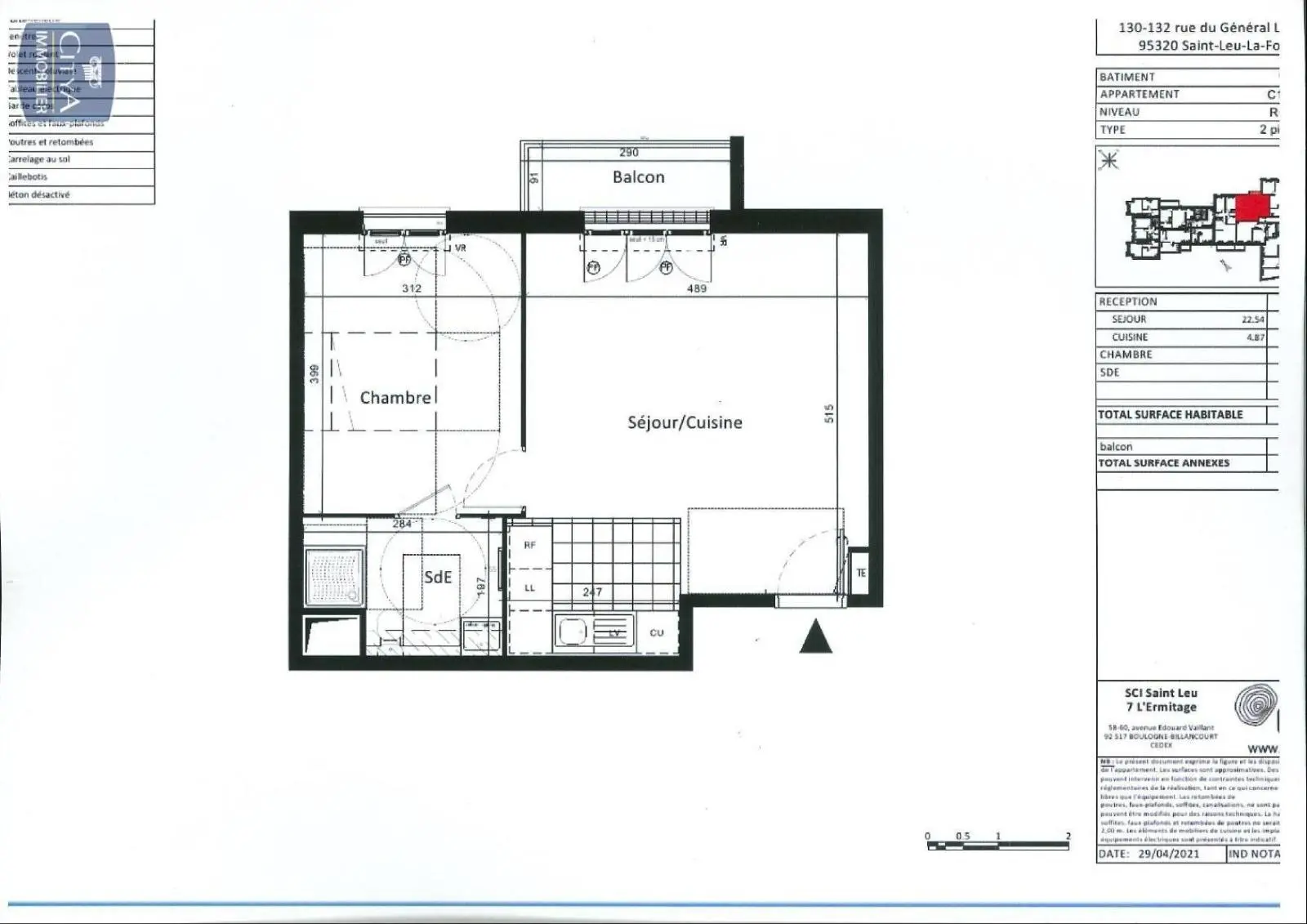 Photo 1 Appartement 2 pièces 44.86m²
