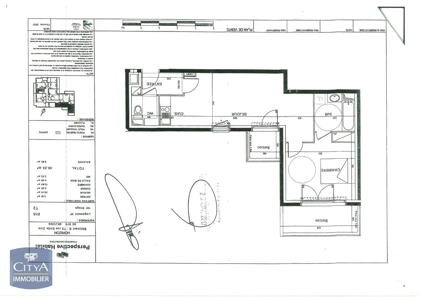 Photo 1 Appartement 2 pièces 46.23m²