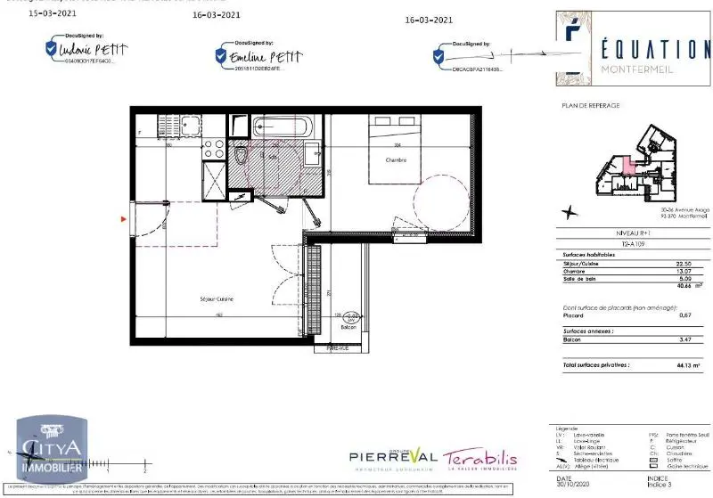 Photo 1 Appartement 2 pièces 40.66m²