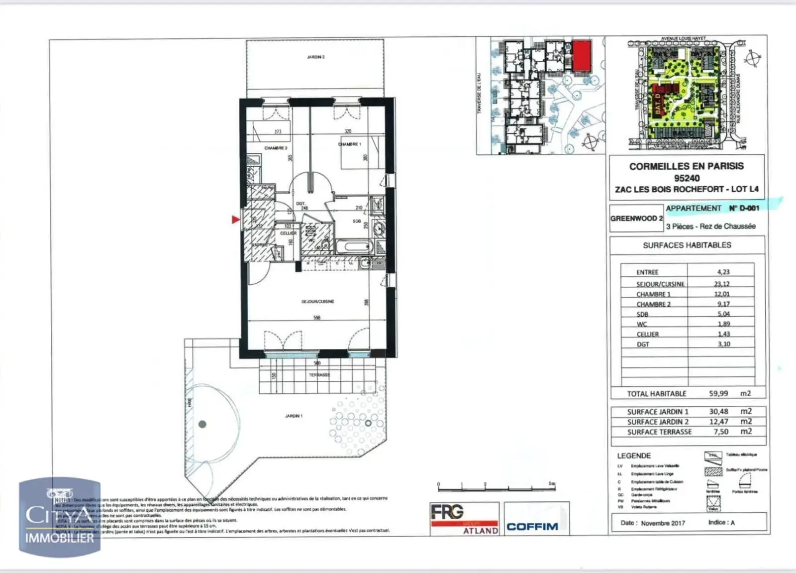 Photo 1 Appartement 3 pièces 59.99m²