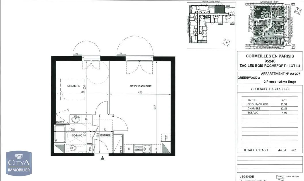 Photo 1 Appartement 2 pièces 44.54m²