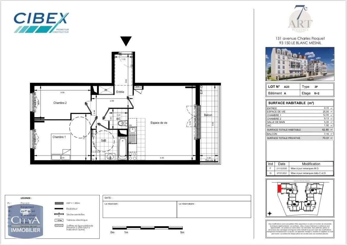 Photo 10 Appartement 3 pièces 62.85m²