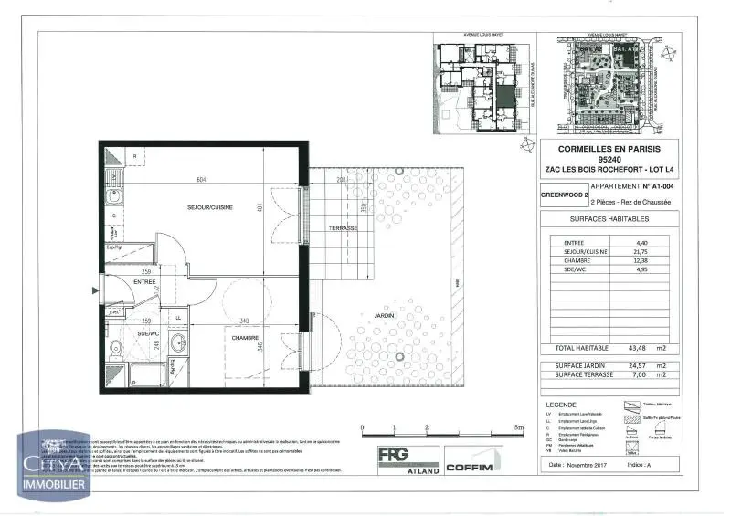 Photo 1 Appartement 2 pièces 43.48m²