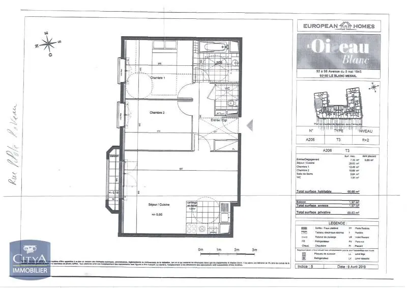 Photo 6 Appartement 3 pièces 66.66m²