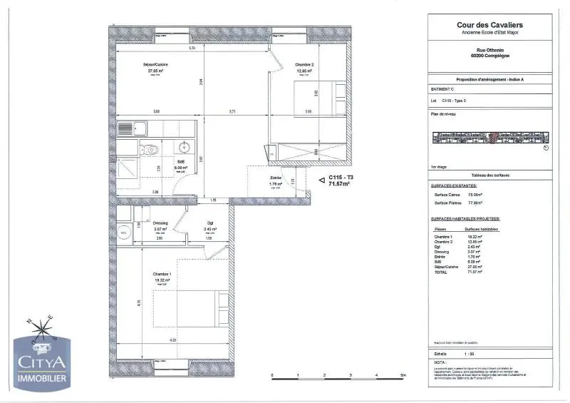 Photo 6 Appartement 3 pièces 71.57m²