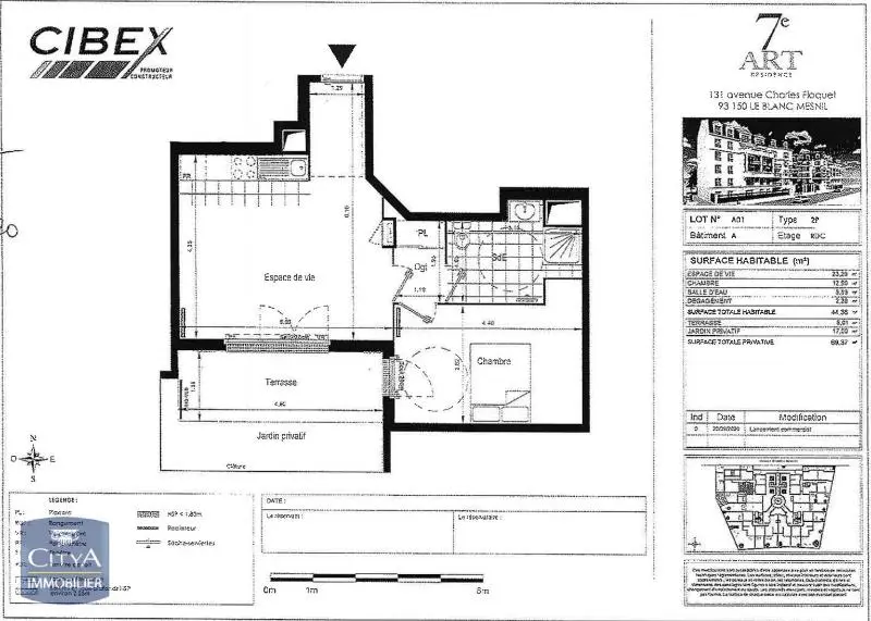 Photo 3 Appartement 2 pièces 44.36m²