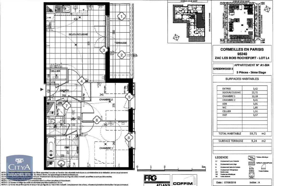 Photo 1 Appartement 3 pièces 59.71m²