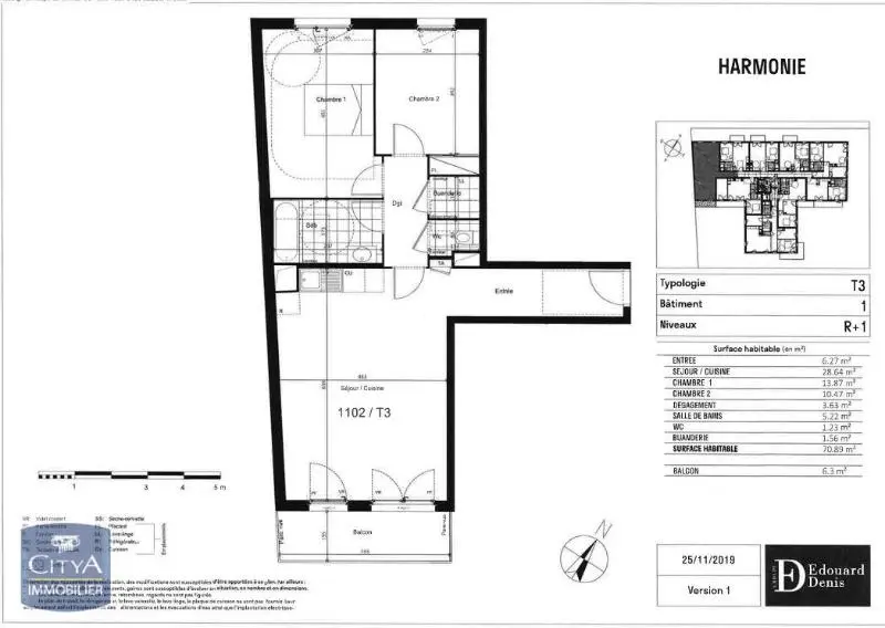 Photo 10 Appartement 3 pièces 70.89m²