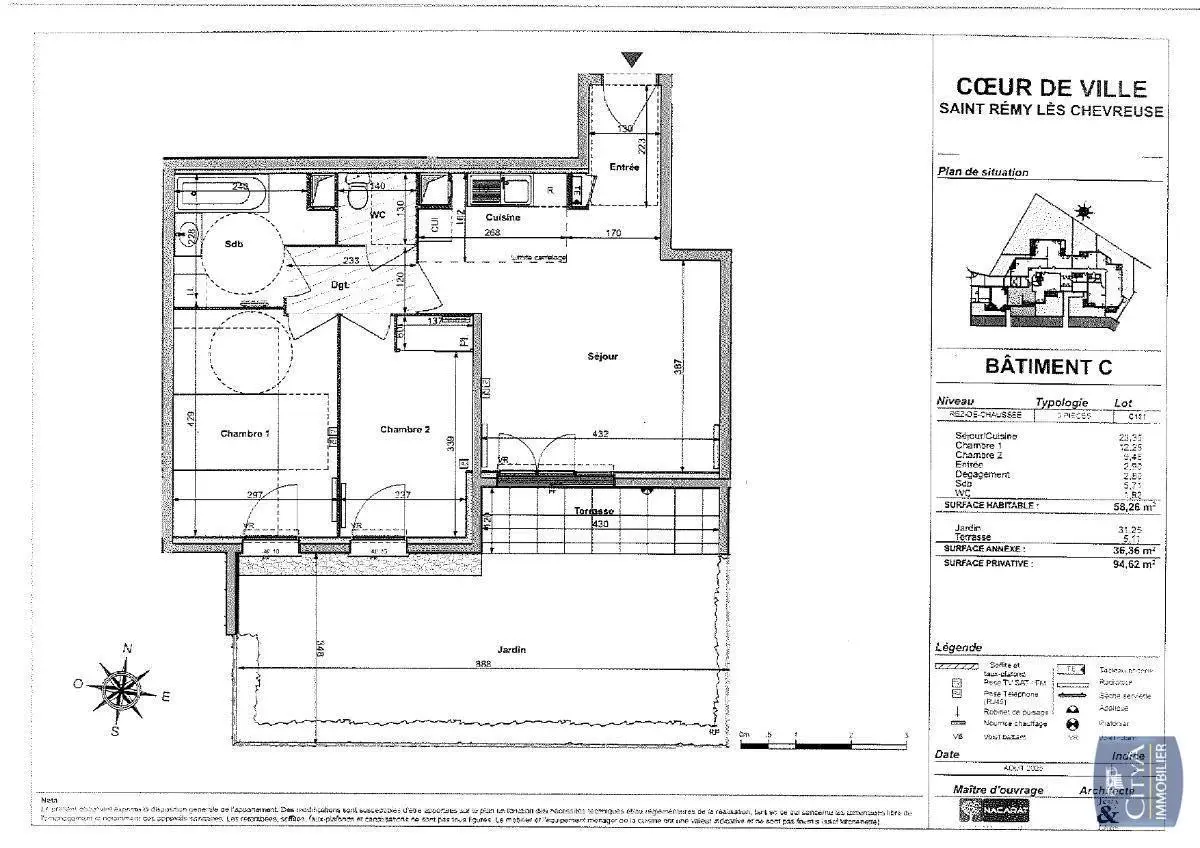 Photo 1 Appartement 3 pièces 58.26m²