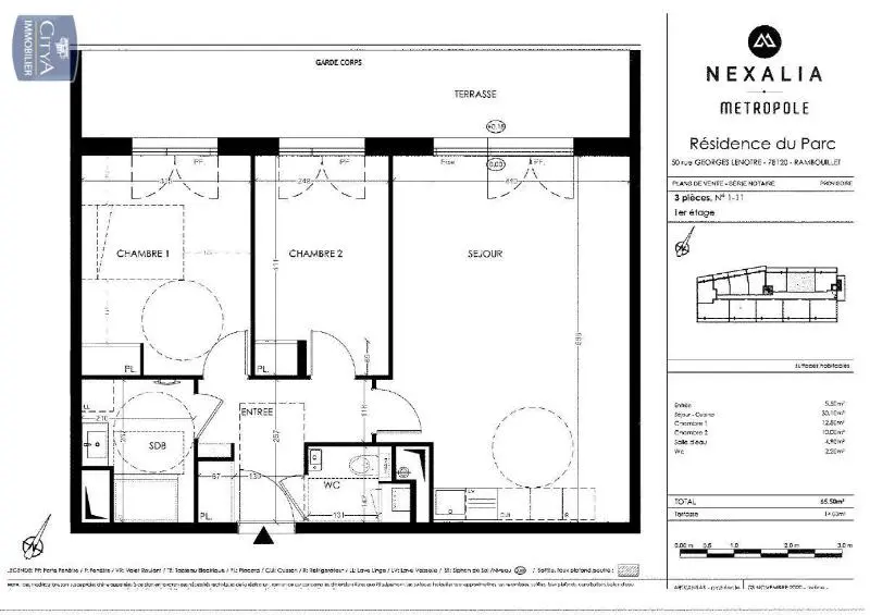 Photo 8 Appartement 3 pièces 65.5m²