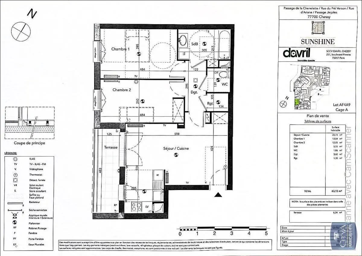 Photo 1 Appartement 3 pièces 63.13m²
