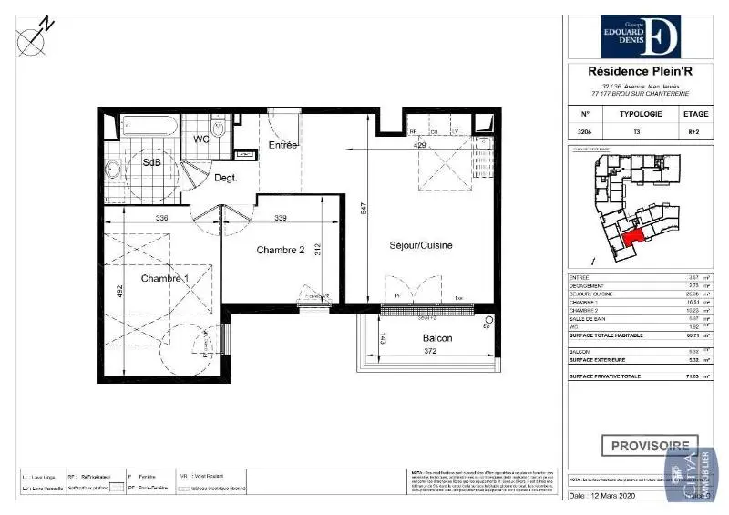 Photo 7 Appartement 3 pièces 65.71m²