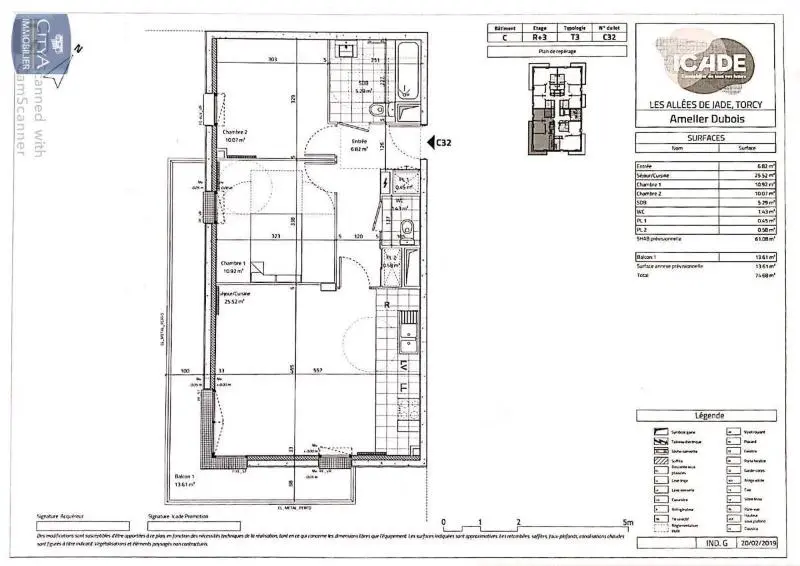 Photo 7 Appartement 3 pièces 61.08m²