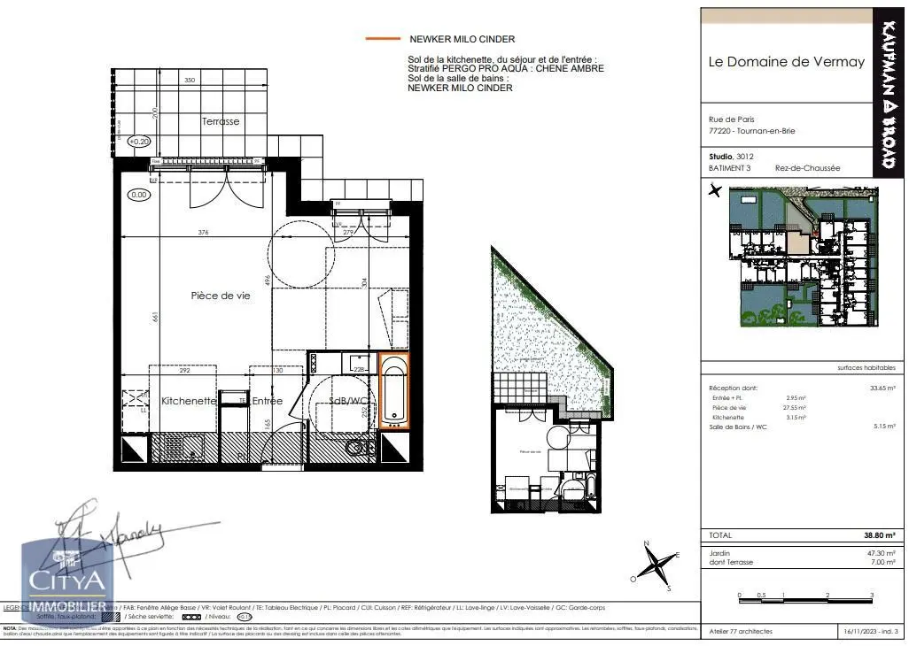 Photo 1 Appartement 1 pièce 38.8m²