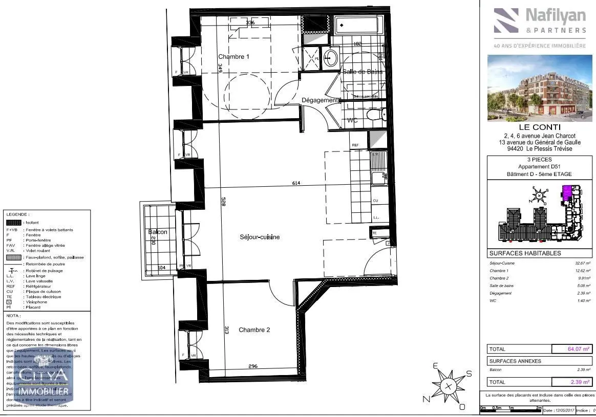 Photo 2 Appartement 3 pièces 64.07m²