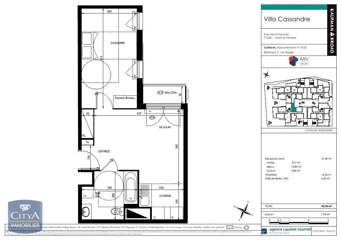 Photo 1 Appartement 2 pièces 42.04m²