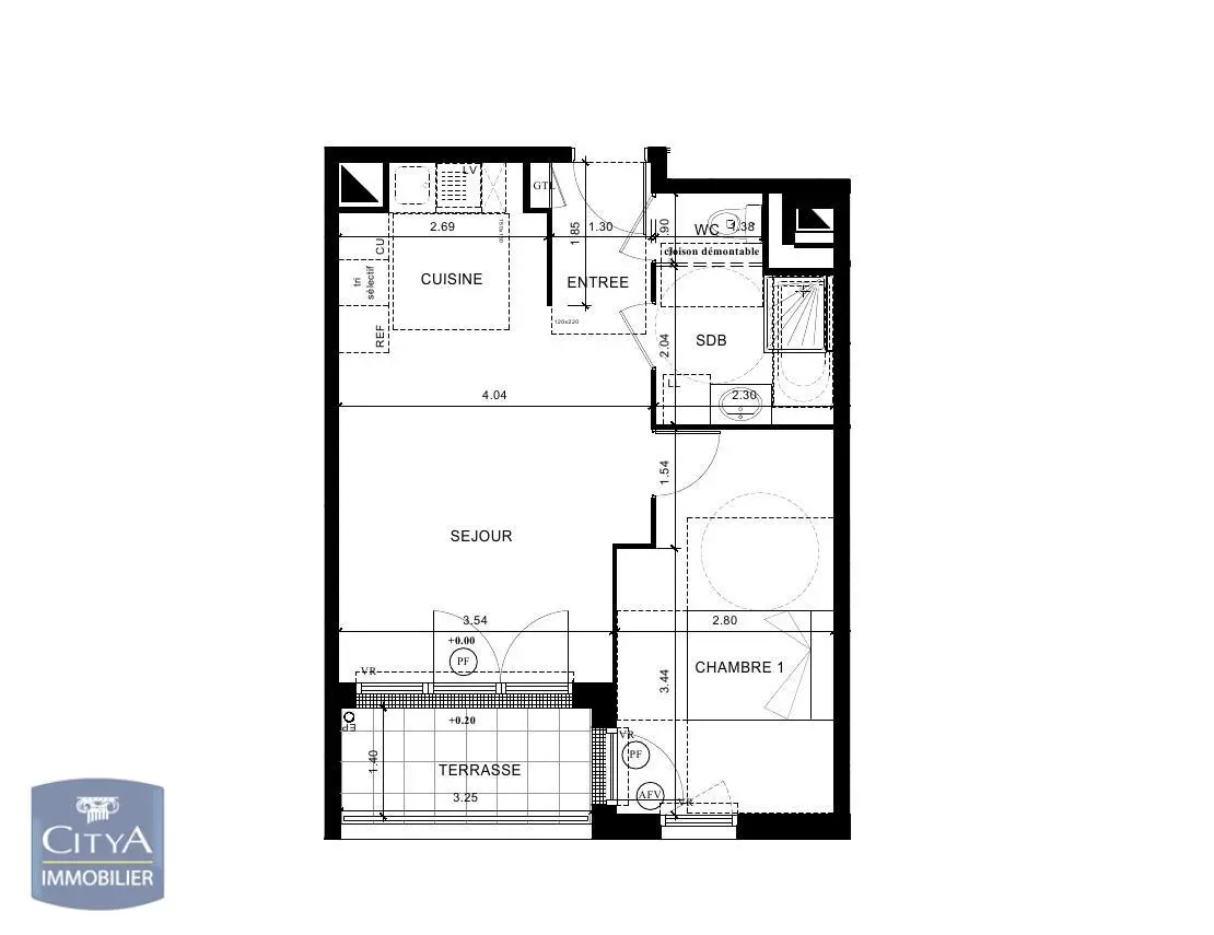 Photo 2 Appartement 2 pièces 44.59m²