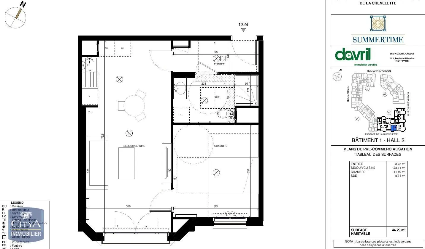 Photo 1 Appartement 2 pièces 44.29m²