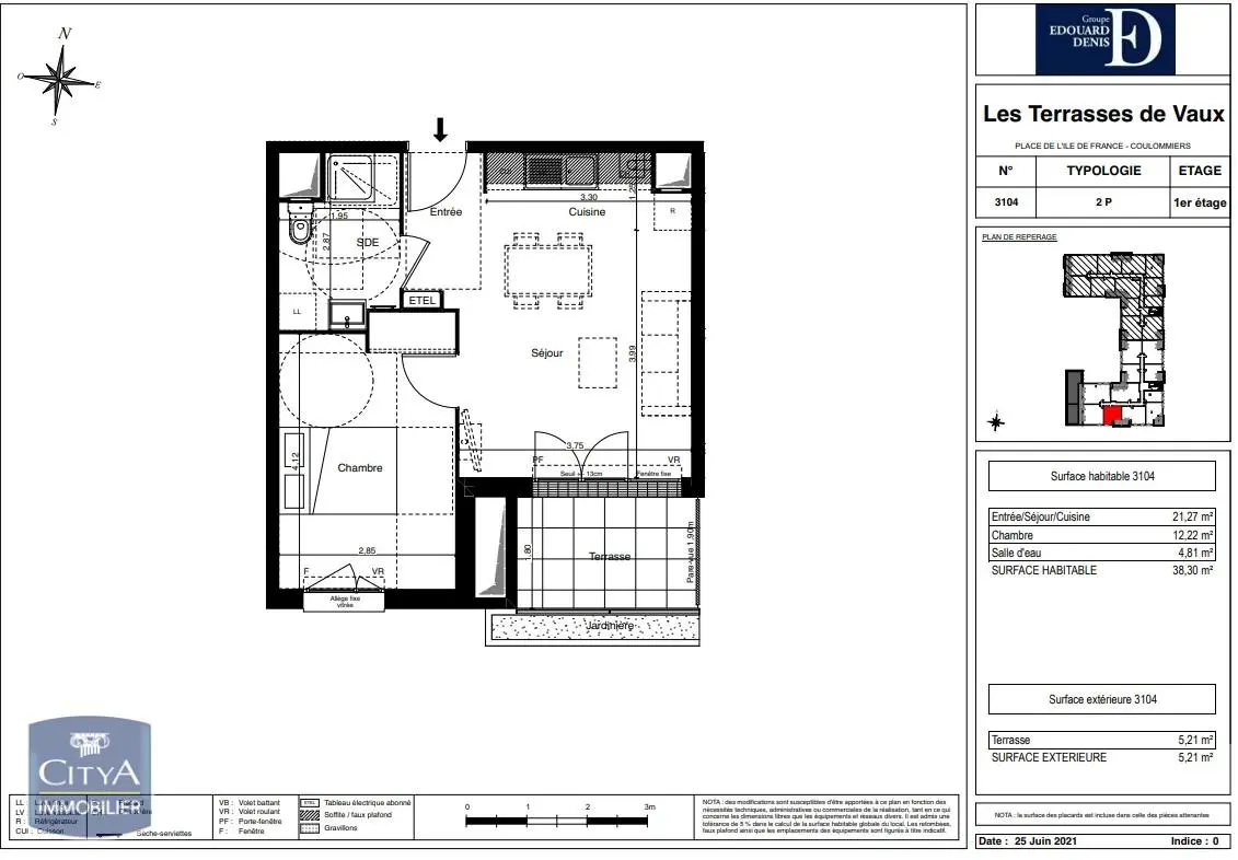 Photo 2 Appartement 2 pièces 38.3m²
