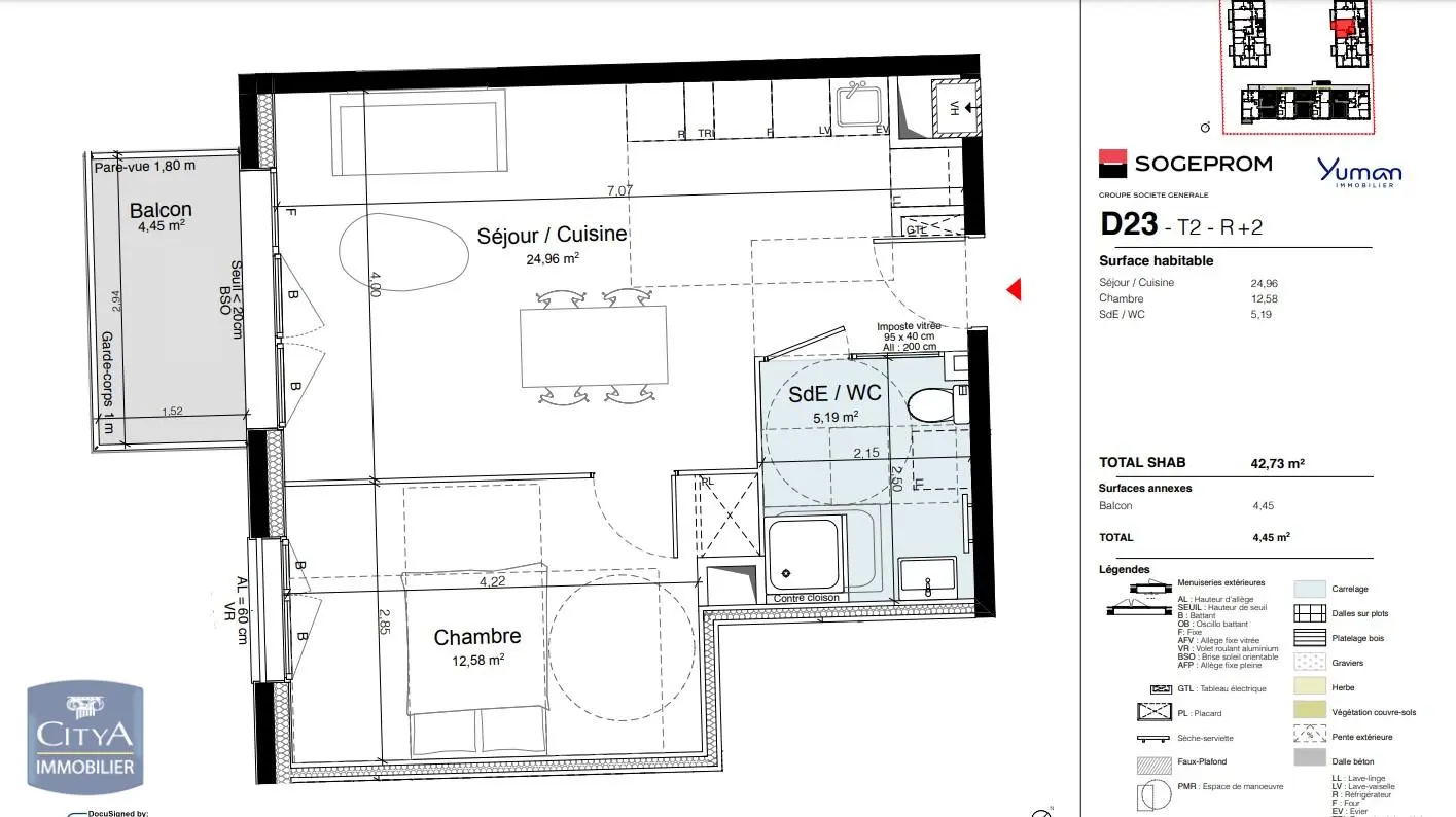 Photo 5 Appartement 2 pièces 42.73m²