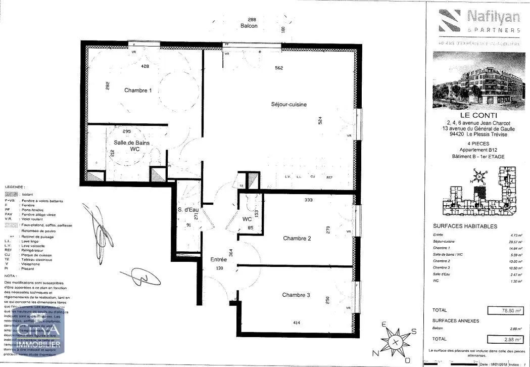 Photo 2 Appartement 4 pièces 78.8m²