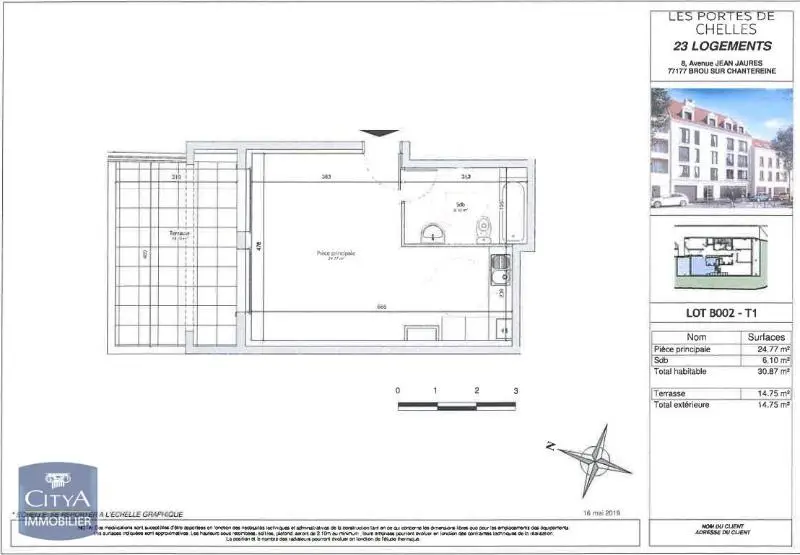 Photo 2 Appartement 1 pièce 30.87m²