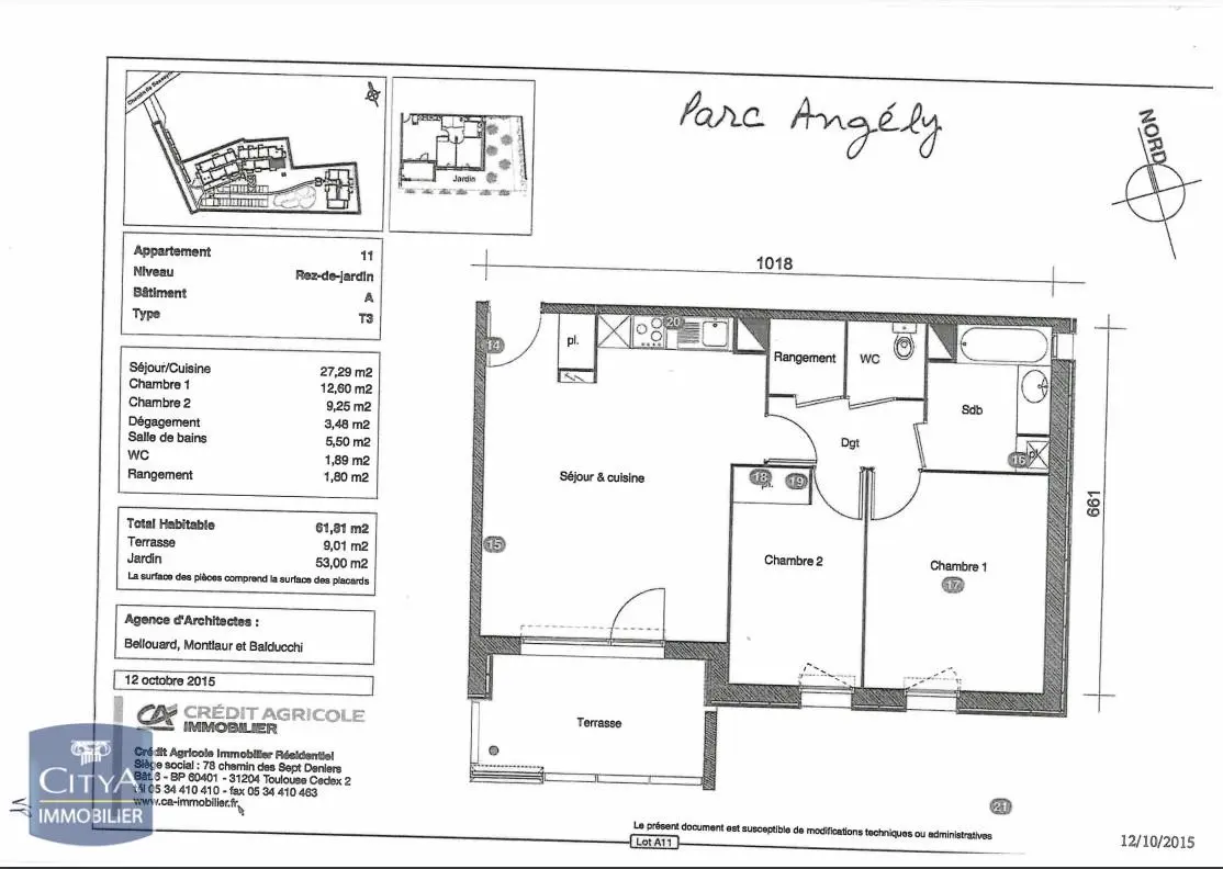 Photo 3 Appartement 3 pièces 61.81m²