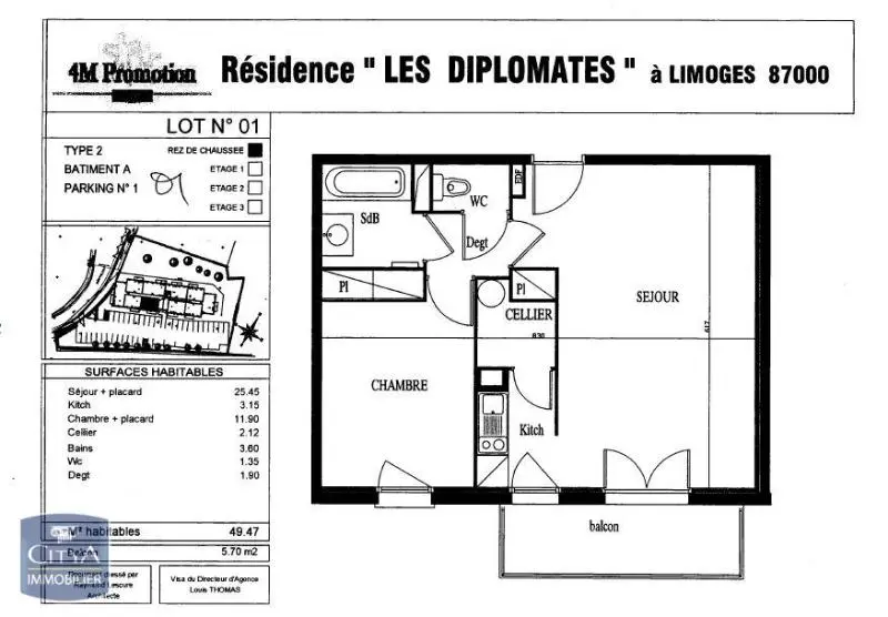 Photo 5 pour Appartement 2 pièces 49.47m² Photo 5 Appartement 2 pièces 49.47m²