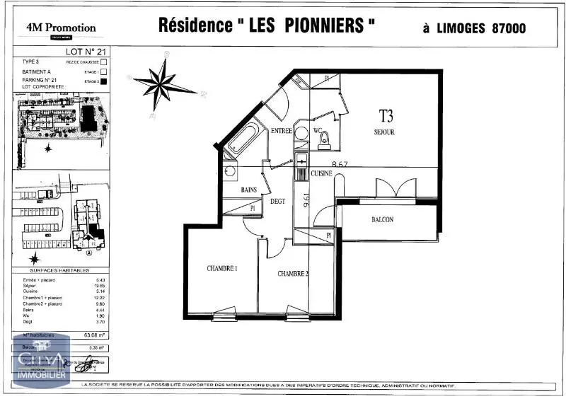 Photo 7 Appartement 3 pièces 63.08m²