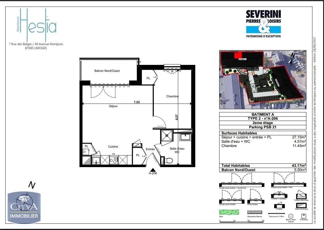 Photo 1 Appartement 2 pièces 43.17m²