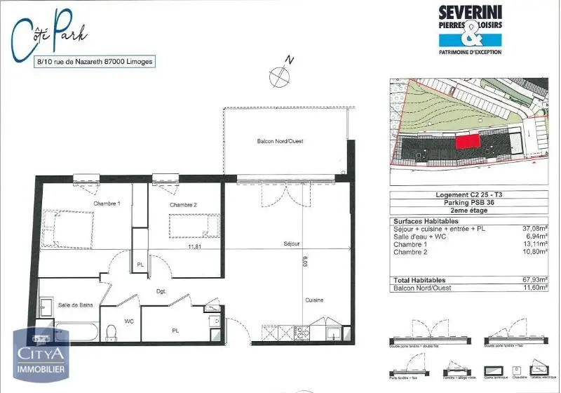 Photo 2 Appartement 3 pièces 67.93m²